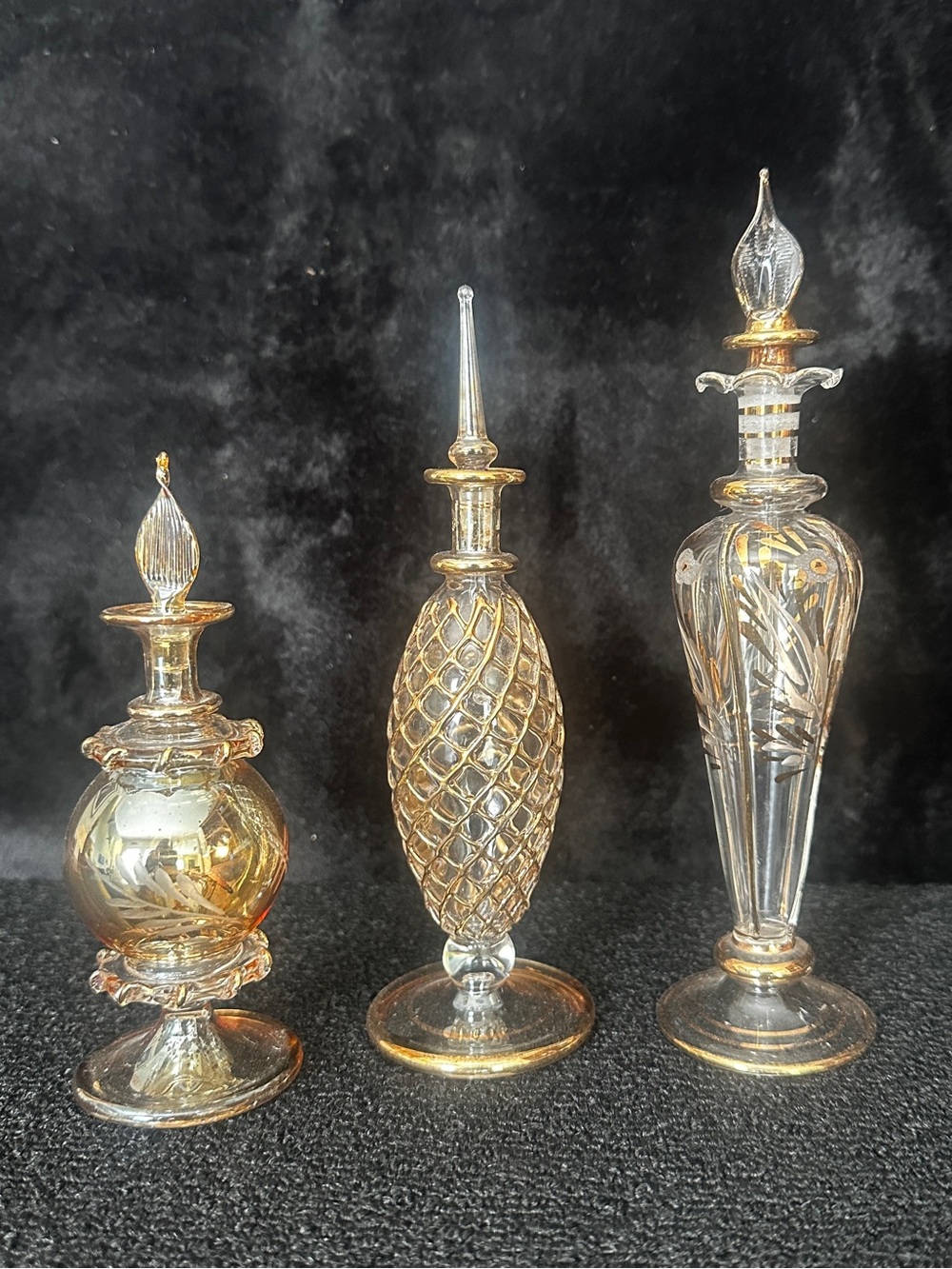 Egyptian Art Glass Bottles